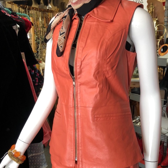 Vintage Leather Metrostyle 2pc Suit size 6 - Picture 4 of 8